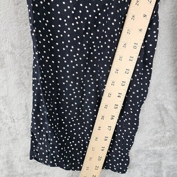 Tommy Bahama Sea Swell Linen Blend Cropped Jumpsuit Womens M Black Polka Dot - Picture 10 of 10